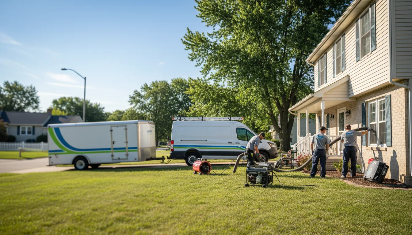 Flooded Basement Restoration And Cleanup With Repair in Churubusco, IN near me